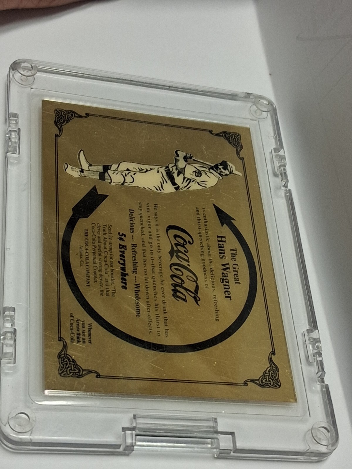 1 Gram Gold .999 Honus Wagner  Coca Cola Card #422 view 4