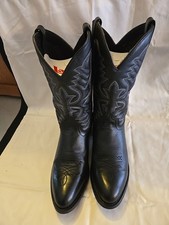Laredo Mens 11D Cowboy Boots Black Leather Soft 4 EZ wear Style 68450 EUC. 