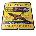 Vintage Peters Ammunition Sign - Firearm Rifles Shotgun Shell Gas Porcelain Sign