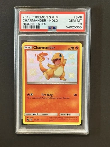 2019 Pokemon Charmander Holo Hidden Fates PSA 10 #SV6