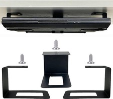 AUXPhome 3 Laptop Holder Under Desk Mount Organizer Rack black