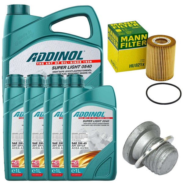 MotoröL Filter Set Addinol 5W-40 9 Liter + Schraube FüR Mercedes M-Klasse GL-image