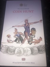 Olympics Full Set 29 / Carded 50p Coins in Royal Mint Coin Hunt Collector Album