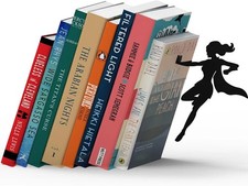 Unique Black Metal Decorative Bookend - Whimsical Hidden Book End - Supergirl