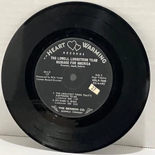 Lowell Lundstrom Team Message for America Gospel 45 RPM Heart Warming 1972