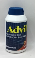 Advil Pain Reliever & Fever Reducer Ibuprofen 200mg 300 Tablets EXP 8/28