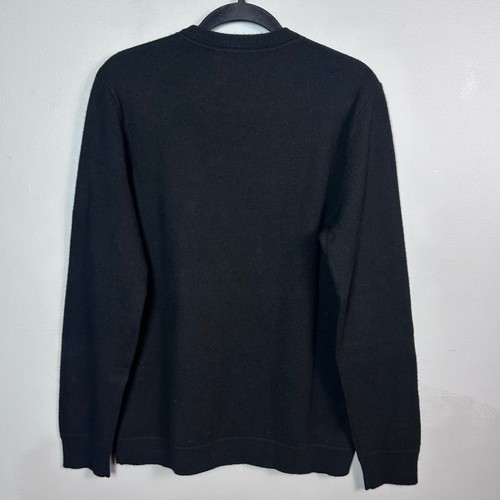 Theory sweater Men's large cashmere black soft preppy staple crewneck - Picture 5 of 7