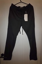 Tom Tailor Black Trousers Size 36 New With Tags Drawstring Smart Casual
