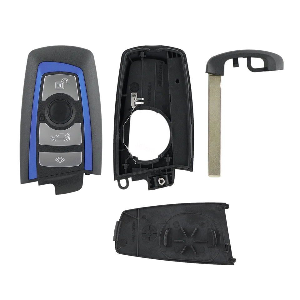 2 Llavero Mando a Distancia Carcasa Estuche 4 Botones Para BMW Serie 1 3 5 7 750Li 535i 528i Azul Foto 4 de 4