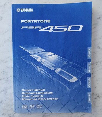 1 Bedienungsanleitung Yamaha Portatone PSR-450 / Owner's Manual / Mode D'emploi
