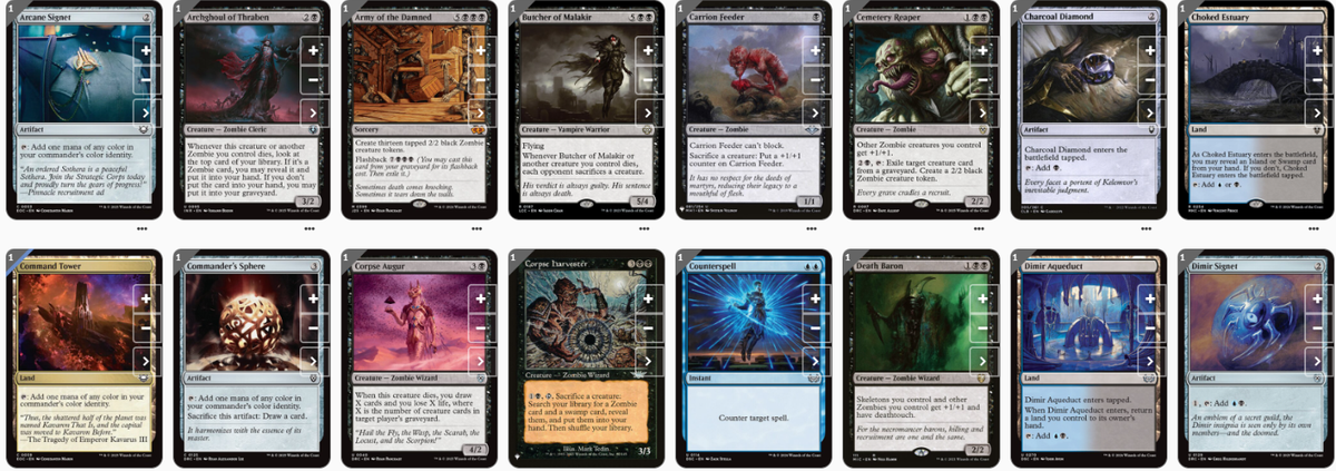 Wilhelt the Rotcleaver *Custom Commander Deck* MTG EDH Dimir Zombie Tribal 