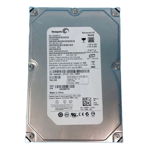 Dell JW551 ST3750640NS 750GB 7.2K 3.5" SATA HDD – Enterprise Storage Drive - Image 2 of 2