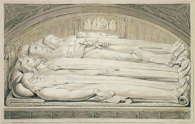 William Blake - Illustrationen zu Robert Blairs Grab komponiert 1805 6 Wandstücke