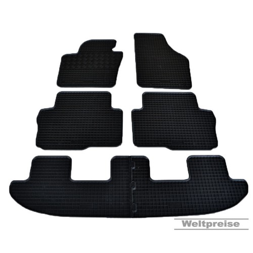 MP rubber mats rubber floor mats 6piece for VW Sharan II 7N 7seater