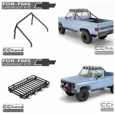 Cchand Rear Bucket Roll Cage/Luggage Rack Carrier for FMS 1:18 Chevrolet K10 RC