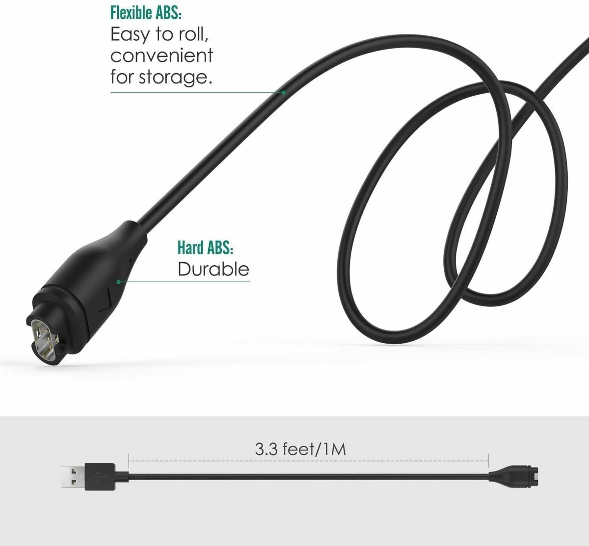 USB Sync Charging Cable Charger Lead for GARMIN Fenix 6S 6X