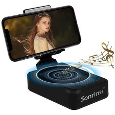 Cell Phone Stand with Wireless Bluetooth Speaker Compatible for Any Smartphon...