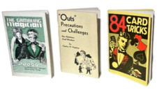 Vintage 3 MAGIC BOOKS SET Close Up 84 Card Tricks Outs Gambling Magician Mental