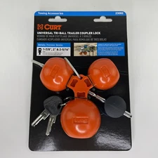 Curt-Universal Tri-Ball Trailer Coupler Lock, Fits 1-7/8", 2", 2-5/16"