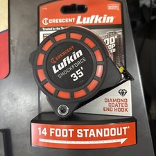 4 NEW Crescent Lufkin 1-3/16" x 35' Shockforce G1 Dual Sided Tape Measure L1135