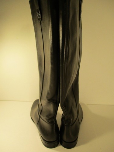 Botas de montar planas de cuero Jack Rogers negras talla 36 nuevas con caja 240 - Imagen 6 de 10