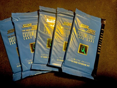 - STAR TREK The Next Generation Customizable Card Game  5 Packs Lot