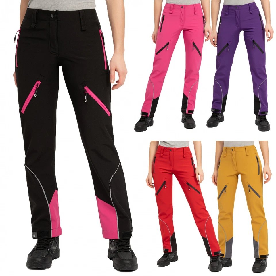 Rock Creek Damen Softshell Hose Wanderhose Outdoorhose Wasserabweisend D-444 NEU