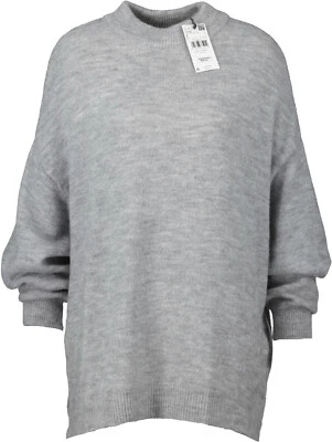 NEU! Mango Damen long Pullover, grau meliert , Gr. XS - Bild 1 von 4
