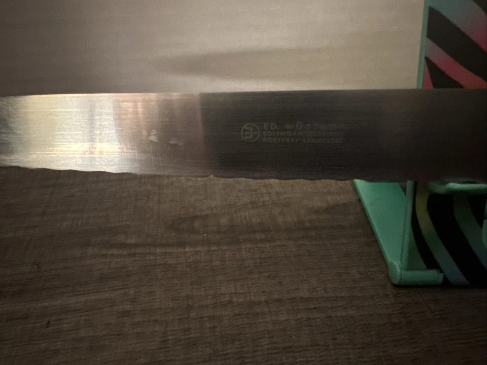 Vtg ED Wusthof 8716-71/2  Knife 71/2 “ blade Germany made Wood handle Sharp - Image 4 of 4