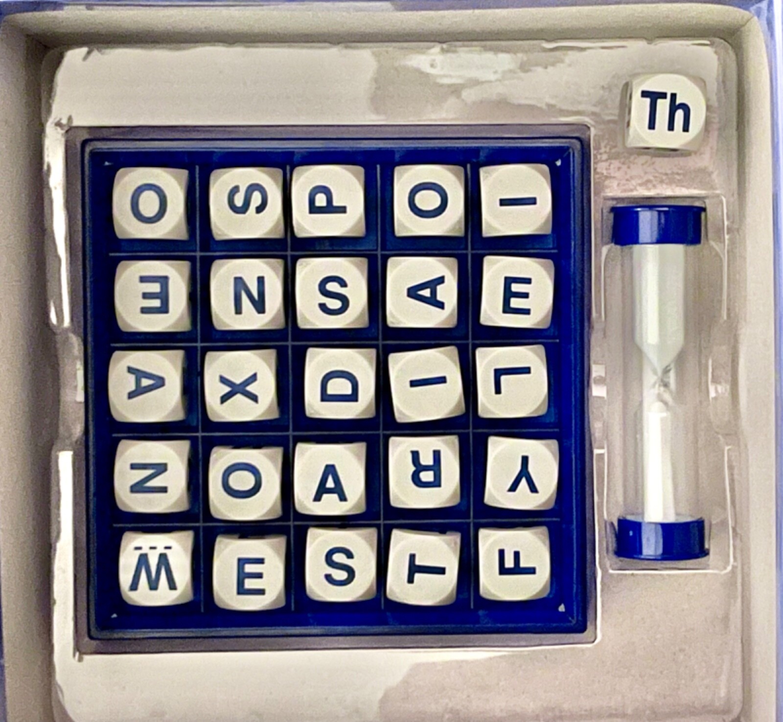 Big Boggle Game Replacements Letter Cubes Bonus Cube Blue Box or Timer