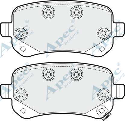 APEC REAR BRAKE PAD SET DISC BRAKE FOR CHRYSLER DODGE FIAT FREEMONT GRAND VOYAGE - Picture 2 of 5