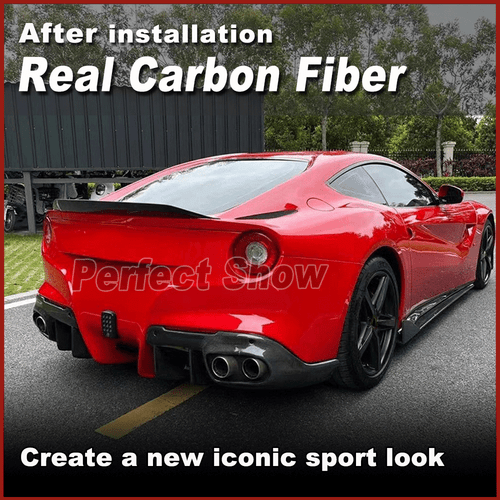 For Ferrari F12 Berlinetta Coupe 2013-2016 Real Carbon Rear Trunk Spoiler Wing - Picture 5 of 9