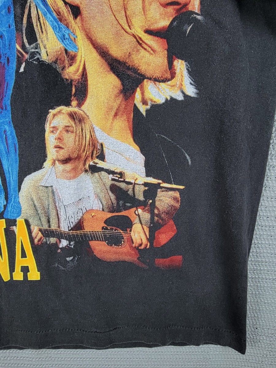 Nirvana Kurt Cobain T-shirt size XL double sided black Nirvana Kurt Cobain T-shirt size XL double sided black