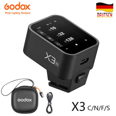 Godox X3-C/F/N/S TTL Kabelloser Blitzauslöser mit OLED-Touchscreen kompatibel