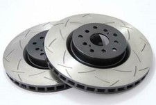 DBA T3 4000 Series Slotted Brake Rotors Front Pair for 04-17 Subaru WRX STI NEW