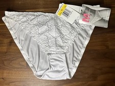 Vintage Maidenform Hi-Leg Second Skin Nylon Lace Panties Size L White NWT