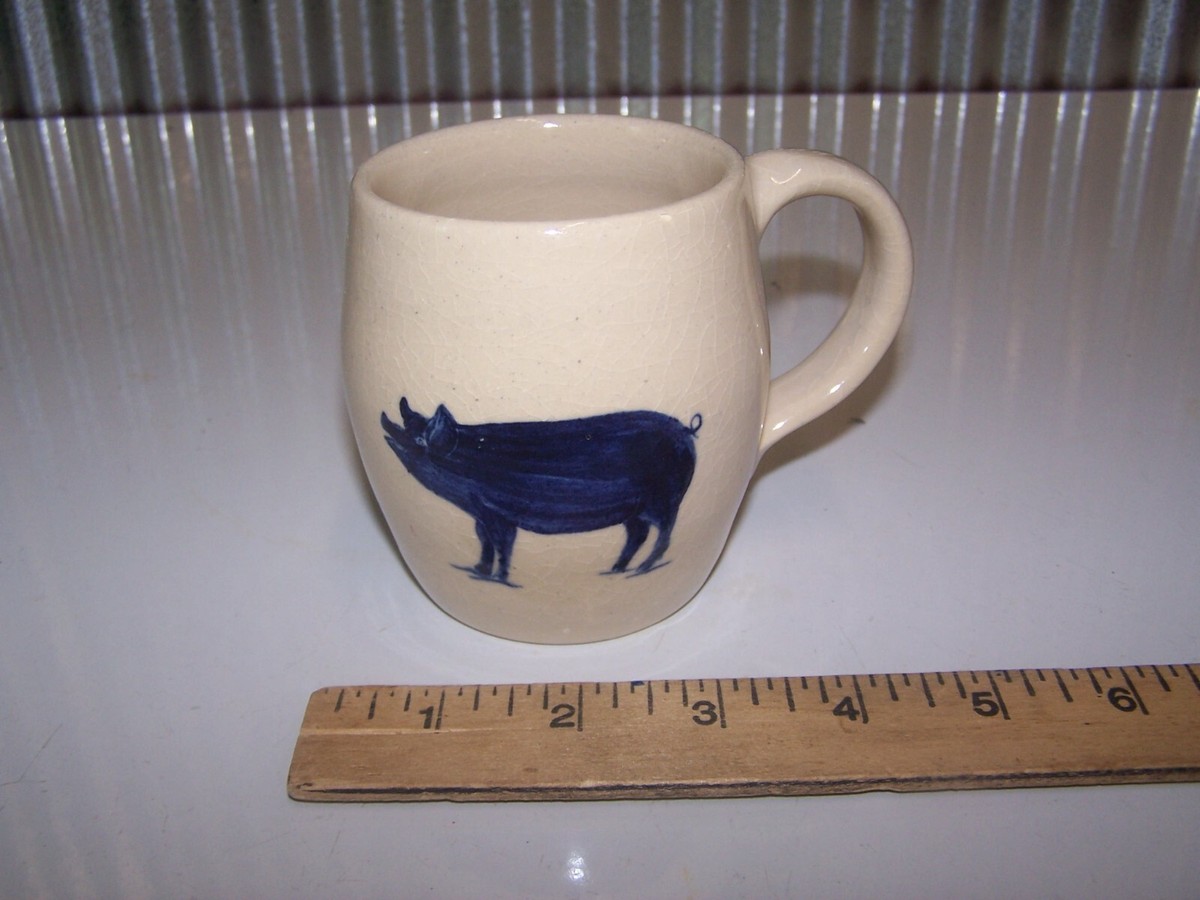 Vintage MARSHALL POTTERY Pig Mug / Cup Signed By Master Potter