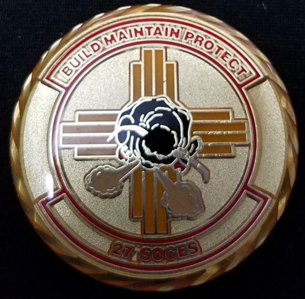 USAF AFSOC 27th SOCES Civil Engineer Squadron Challenge Coin