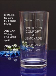 Personalised Engraved Hi Ball Tumbler Southern Comfort And