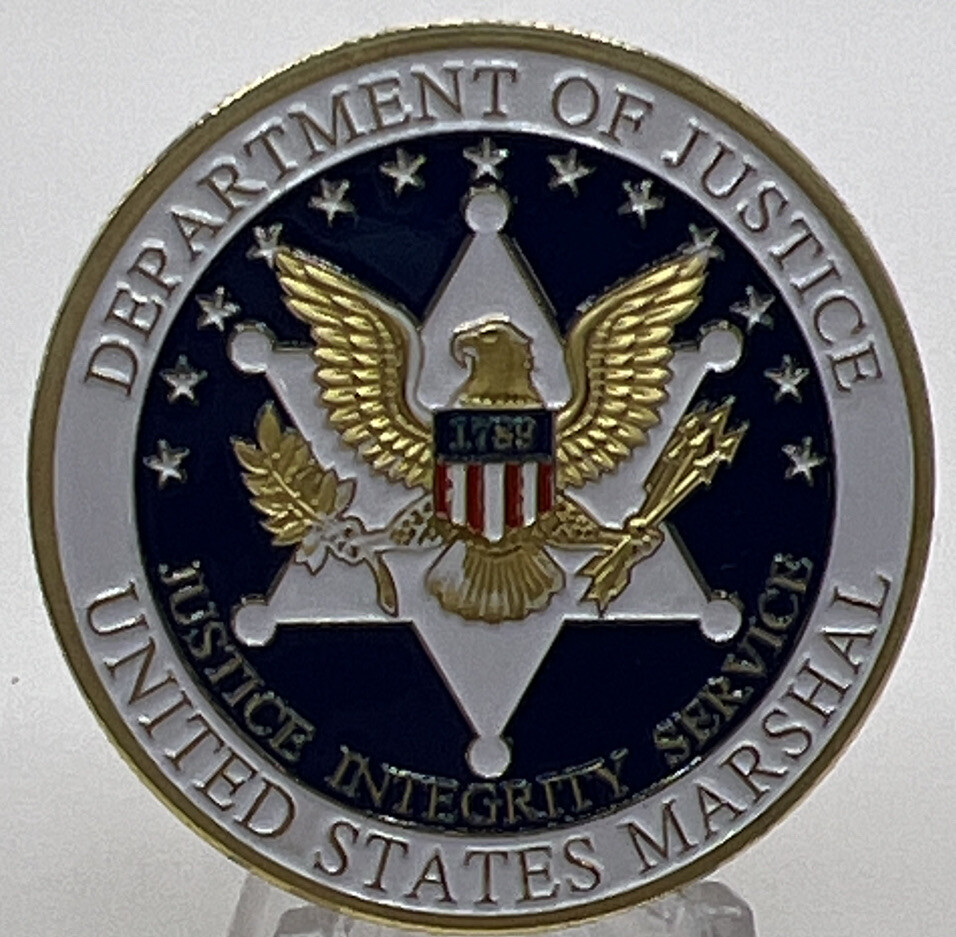 United States Marshal Challenge Coin Dept Of Justice Comes In