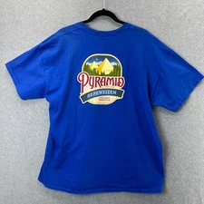 Pyramid Hefeweizen Unfiltered Ale Beer Men's Blue SS Double-Sided Shirt Size XL