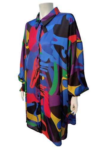 🌟MARINA RINALDI SATIN Blouse PLUS size 31- W22 US_60It_52De_56Fr_26Uk - Picture 17 of 24