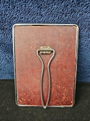 Vintage or Antique? Leather Back Shaving Vanity Mirror Horizontal Vertical - Picture 3 of 14