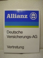 Emailleschild Allianz Deutsche Versicherung-AG, Vintage  38 x 32 cm, gebraucht