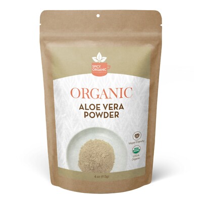 Organic Aloe Vera Powder 4 oz Perfect for Hair and Skin Care All Natural