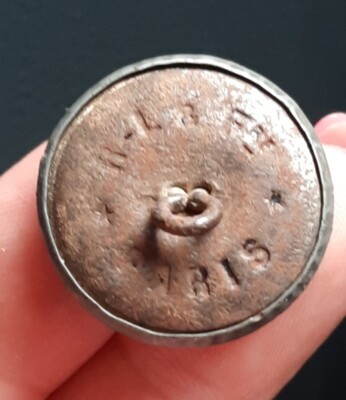 BOUTON - MATRICE de bouton à la couronne de marquis d= 16 mm XIX