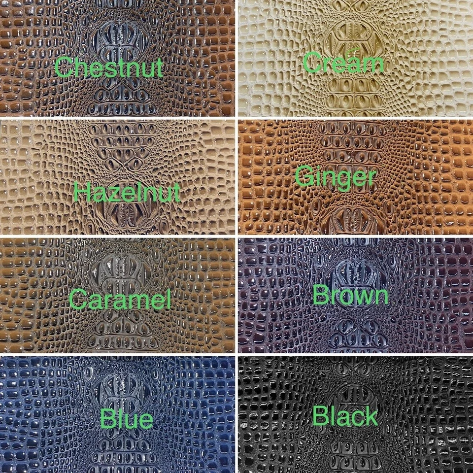 Swamp 3D 鳄鱼纹压花皮革人造乙烯基假内饰服装包  — 第 3/3 张图片