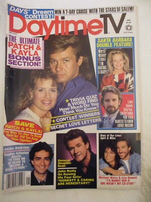  Stephen Schnetzer, Marcy Walker, Lane Davies - Daytime TV Magazine 1989