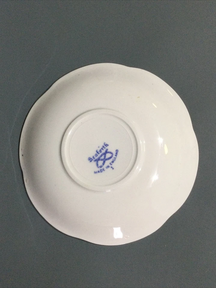 Vintage Blue & White China Woods Ware “ Seaforth “ Tea Cup, Saucer & Plate Trio - Image 4 of 4