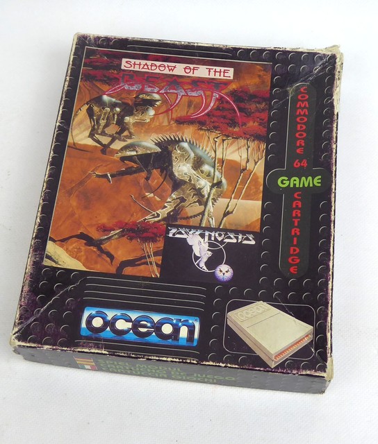 Commodore 64 C64 in IMBALLO ORIGINALE -- SHADOW OF THE BEAST (Ocean) -- carrello modulo- Commodore 64 C64 in IMBALLO ORIGINALE -- SHADOW OF THE BEAST (Ocean) -- carrello modulo-